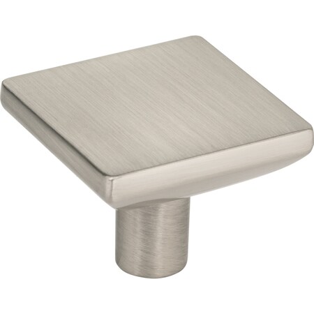 Elements 1-5/8In. Overall Length Satin Nickel Walker 1 Square Knob 827L-SN